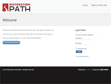 Tablet Screenshot of clients.restorationpath.org